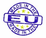 Made In The EU Stamp Stock Photo
