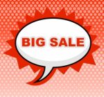 Big Sale Means Message Cheap And Sign Stock Photo