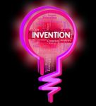 Invention Lightbulb Means Creativity Ideas And Innovation Stock Photo
