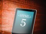 HTML And Mobile Stock Photo