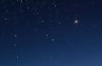 Stars In Night Sky Stock Photo
