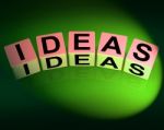 Ideas Dice Mean Thoughts Thinking And Perception Stock Photo