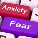 Anxiety Fear Keys Means Anxious And Afraid Stock Photo