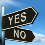 Yes Or No Signpost Stock Photo