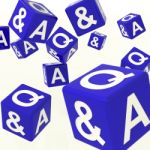 Question And Answer Dice Stock Photo