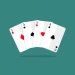 Four Aces Playing Cards Stock Photo