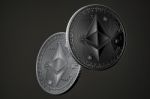 Dark Ethereum Coins Stock Photo