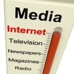 Internet Media Meter Stock Photo