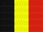 Belgium Flag Represents Nationality Wine-glass And Winery Stock Photo