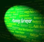 Planning Surveyor Shows Target Surveys And Jobs Stock Photo