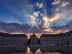 Miroir D'eau At Place De La Bourse In Bordeaux Stock Photo