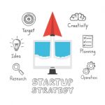 Paper Plane Startup Drawing Stock Photo
