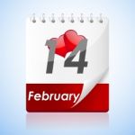 Valentine Calendar Stock Photo