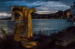 Modern Art Statue In Montreux Switzerland Stock Photo