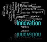 Innovation Word Indicates New Idea And Improve Stock Photo