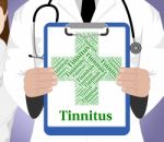 Tinnitus Word Represents Ill Health And Afflictions Stock Photo