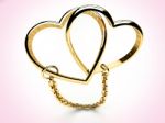 Hearts Chained Forever Stock Photo