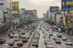 Bangkok, Thailand - June 31, 2016: Traffic Reaches Gridlock On A Stock Photo