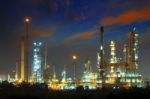 Beautiful Landscape Dusky Sky Of Heavy Industry Oil Refinery Pla Stock Photo