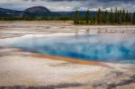 View Of The Grand Prismatic Spring Stock Photo