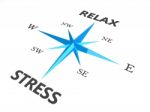 Compass Of Relax Stress Stock Photo