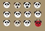 Panda Bear Face Emoji Stock Photo