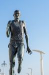 The Statue Of Olympic Gold Medallist Steve Ovett In Brighton Stock Photo