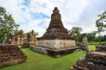Wat Jedi Jed Teaw Temple In Sukhothai Province, Thailand Stock Photo