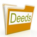 Deed File Means Files Folder And Folders Stock Photo