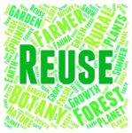 Reuse Word Indicating Go Green And Recycling Stock Photo
