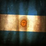 Old Grunge Flag Of Argentina Stock Photo