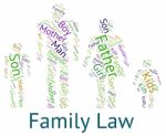 Family Law Shows Blood Relative And Court Stock Photo