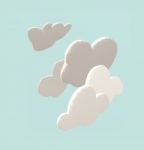 Cute Clouds 3d With Blue Sky Background Illustration Stock Photo