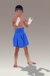 Thai Boxing Boy Stock Photo