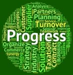 Progress Word Represents Breakthrough Headway And Betterment Stock Photo