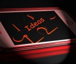 Ideas Smartphone Displays Inspiration Thoughts And Concepts Stock Photo
