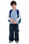 Young Boy Standing Stock Photo