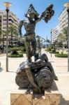 Perseo Statue By Dali In Marbella Stock Photo