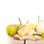 Fresh Pears And Cheese Stock Photo