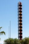 World's Tallest Thermometer In Baker California Stock Photo