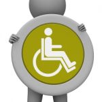 Sign Wheelchair Means Hospital Handicap And Advertisement Stock Photo