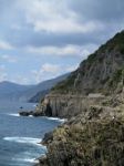 Sea View And Cliffs In Riomaggiore N Stock Photo