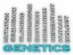3d Image Genetics  Issues Concept Word Cloud Background Stock Photo