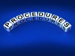 Procedures Blocks Represent Strategic Process And Steps Stock Photo
