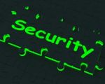 Security Puzzle Shows Restricted Areas Stock Photo
