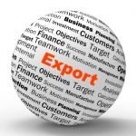 Export Sphere Definition Shows Abroad Selling And Exportation Stock Photo