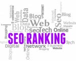 Seo Ranking Shows Search Engine And Keyword Stock Photo