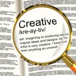 Creative Definition Magnifier Stock Photo