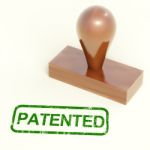 Patented Stamp Showing Trademark Stock Photo