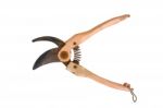 Old Salmon-colored Secateurs Stock Photo